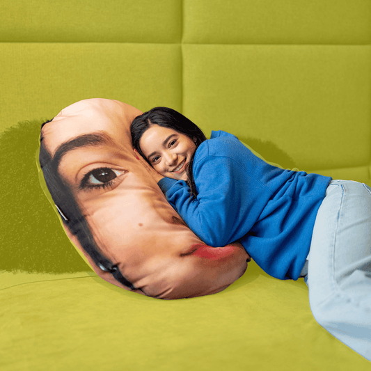 Almohada Mediana con Cara Personalizado con Foto de Cara para Novio, Novia, Mujer, Hombre, Mamá, Papá, Hermanos, Amigos | Regalo para Hombres, Esposo, Él, Novio