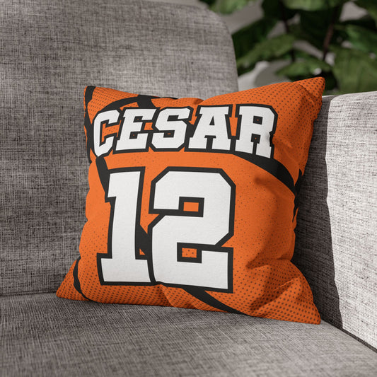 Estilo Basketball | Cojín Personalizado con Nombre y Número para Niño, Joven, Hombre, Mujer | Regalo Deportivo para Cumpleaños, Habitaciones, Fans del Básquet, Hijos, Hermanos, Amigos