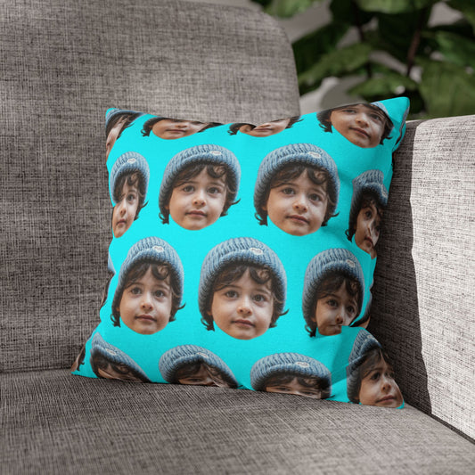Patron | Cojín Personalizado con Foto de Cara para Niño, Bebé, Mujer, Hombre, Mamá, Papá, Abuelos, Familia | Regalo Divertido y Original para Cumpleaños, Hogar y Recámaras