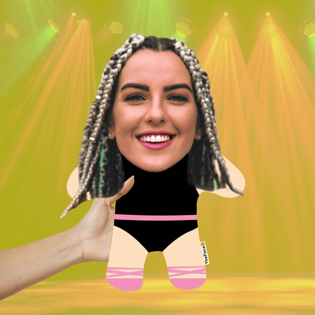 Bailarina | Mini Twin Personalizado con Foto | Convierte a Alguien en un Divertido Cojín de Cara | Regalo Divertido para Novio, Novia, Amigos, Familia, Niños y Más