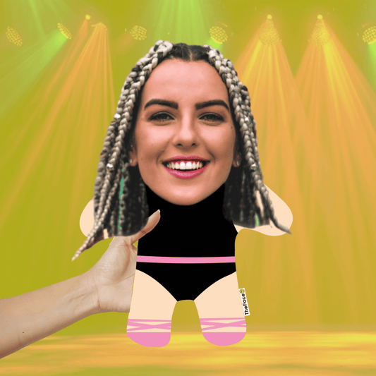 Bailarina | Mini Twin Personalizado con Foto | Convierte a Alguien en un Divertido Cojín de Cara | Regalo Divertido para Novio, Novia, Amigos, Familia, Niños y Más