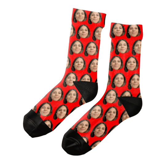 Patrón Una Foto | Calcetas Personalizadas con Foto de Cara para Jóvenes, Hombre y Mujer | Regalo Único para Adolescentes, Amigos, Mujeres, Hermanos, Novios, Todos