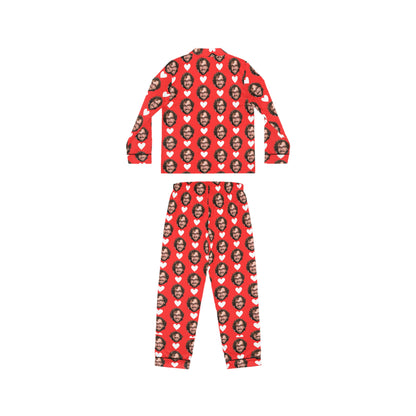 Patrón Cara con Corazones | Pijama Personalizada con Foto para Hombre y Mujer | Regalo Romántico para Parejas, San Valentín y Aniversarios