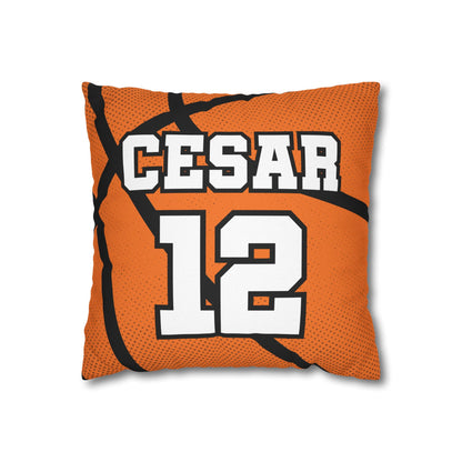 Estilo Basketball | Cojín Personalizado con Nombre y Número para Niño, Joven, Hombre, Mujer | Regalo Deportivo para Cumpleaños, Habitaciones, Fans del Básquet, Hijos, Hermanos, Amigos