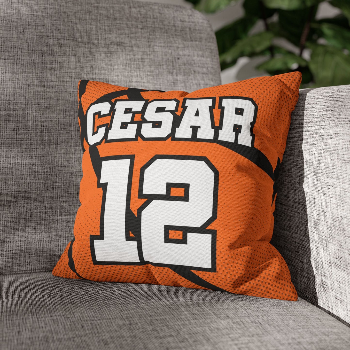 Estilo Basketball | Cojín Personalizado con Nombre y Número para Niño, Joven, Hombre, Mujer | Regalo Deportivo para Cumpleaños, Habitaciones, Fans del Básquet, Hijos, Hermanos, Amigos
