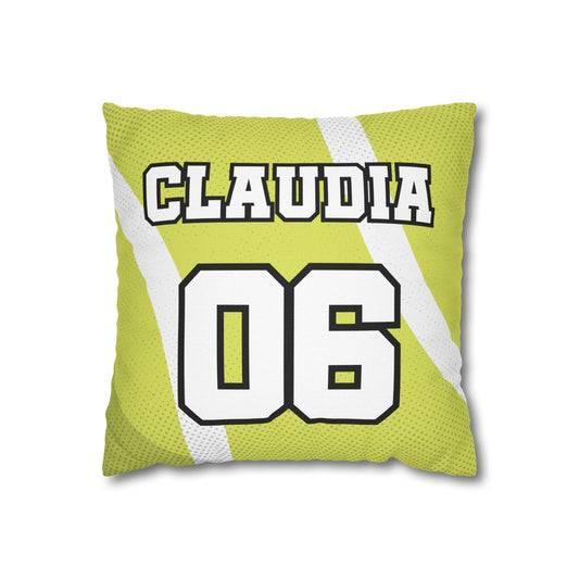 Estilo Tenis | Cojín Personalizado con Nombre y Número para Niño, Joven, Hombre y Mujer | Regalo Deportivo para Cumpleaños, Habitaciones, Hijos, Hermanos, Amigos, Fans del Tenis