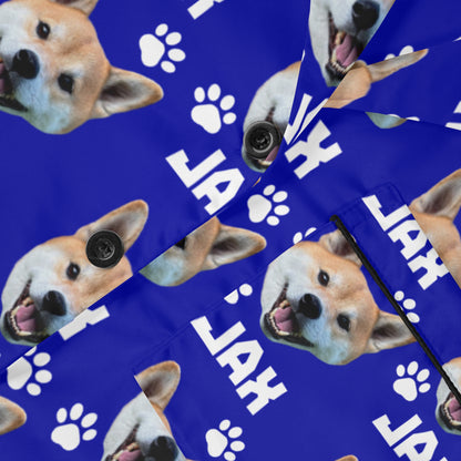 Patrón Cara de Mascota con Nombre | Pijama Personalizada con Foto de Perro o Gato para Hombre y Mujer | Regalo Único para Amantes de las Mascotas