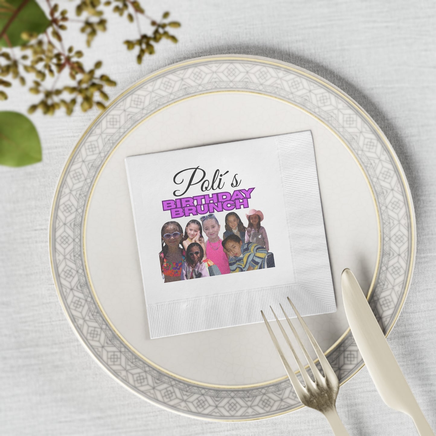 Servilletas Personalizadas con Foto | Decoración para Fiestas, Cumpleaños y Eventos Especiales | Recuerdos Únicos para Familia y Amigos