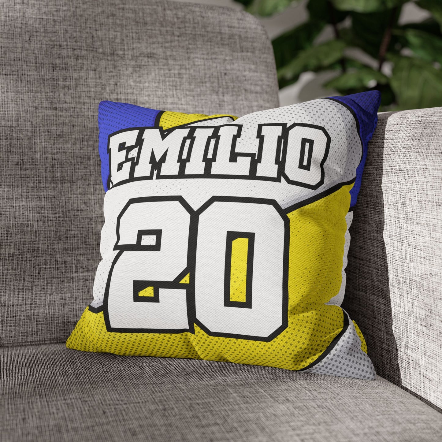 Estilo Voleibol | Cojín Personalizado con Nombre y Número para Niño, Joven, Hombre y Mujer | Regalo Deportivo para Cumpleaños, Habitaciones, Hijos, Hermanos, Amigos, Fans del Vóley