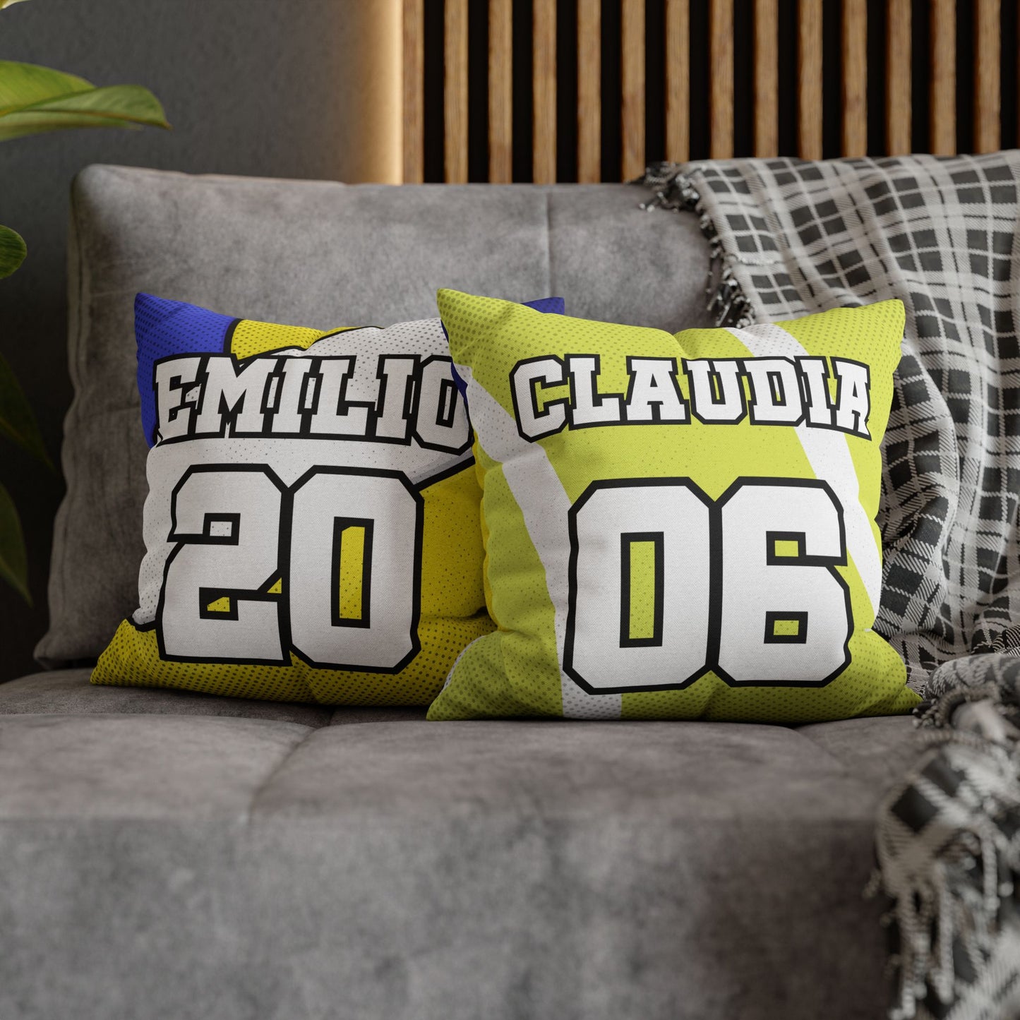 Estilo Voleibol | Cojín Personalizado con Nombre y Número para Niño, Joven, Hombre y Mujer | Regalo Deportivo para Cumpleaños, Habitaciones, Hijos, Hermanos, Amigos, Fans del Vóley