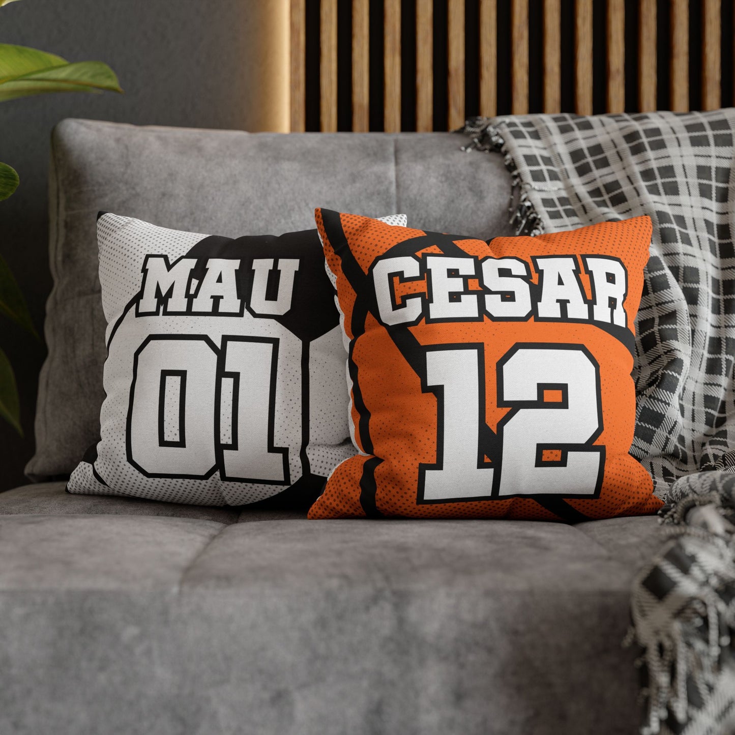 Estilo Basketball | Cojín Personalizado con Nombre y Número para Niño, Joven, Hombre, Mujer | Regalo Deportivo para Cumpleaños, Habitaciones, Fans del Básquet, Hijos, Hermanos, Amigos