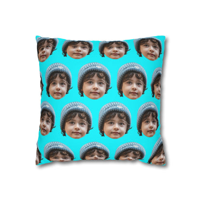 Patron | Cojín Personalizado con Foto de Cara para Niño, Bebé, Mujer, Hombre, Mamá, Papá, Abuelos, Familia | Regalo Divertido y Original para Cumpleaños, Hogar y Recámaras