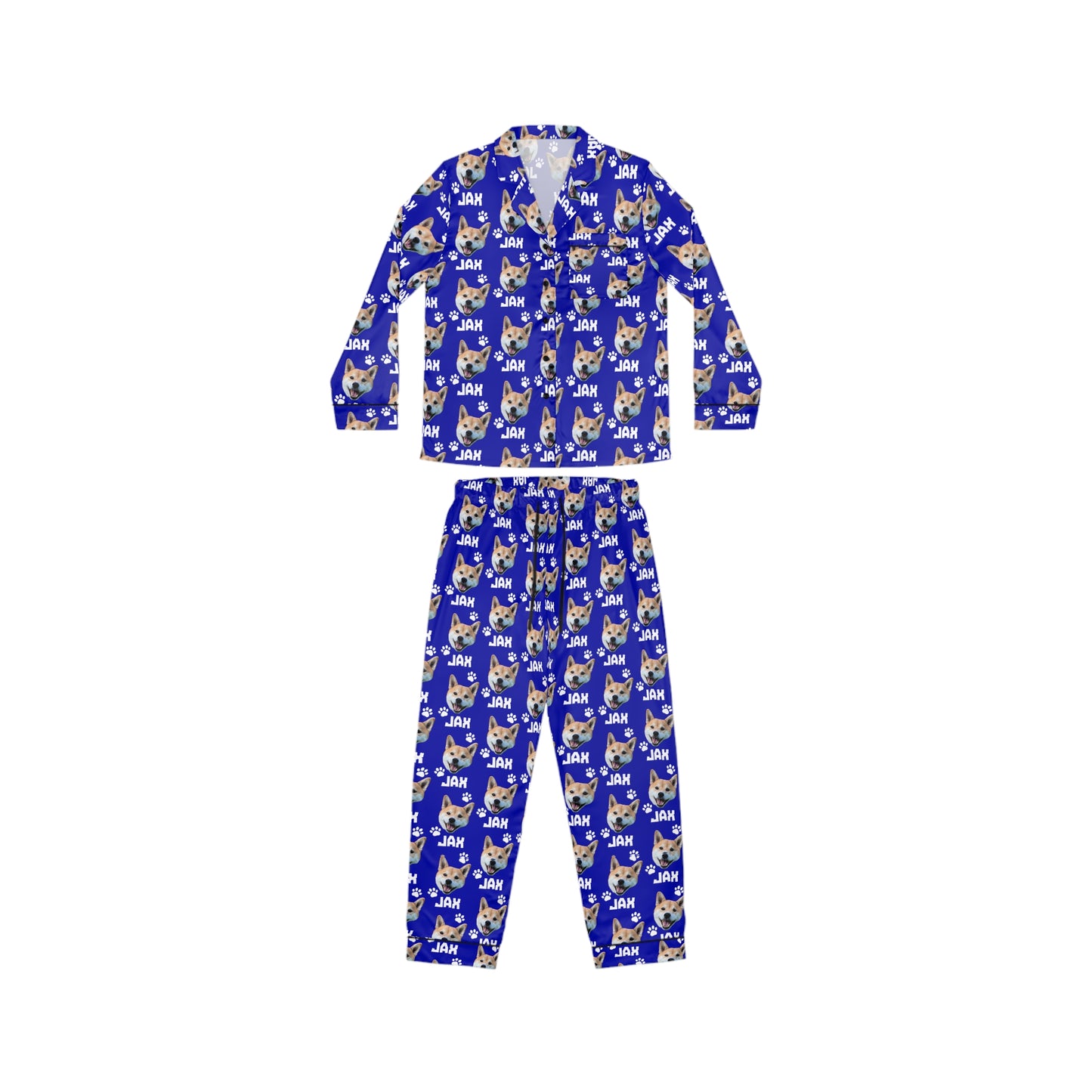 Patrón Cara de Mascota con Nombre | Pijama Personalizada con Foto de Perro o Gato para Hombre y Mujer | Regalo Único para Amantes de las Mascotas