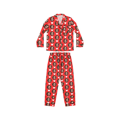 Patrón Cara con Corazones | Pijama Personalizada con Foto para Hombre y Mujer | Regalo Romántico para Parejas, San Valentín y Aniversarios