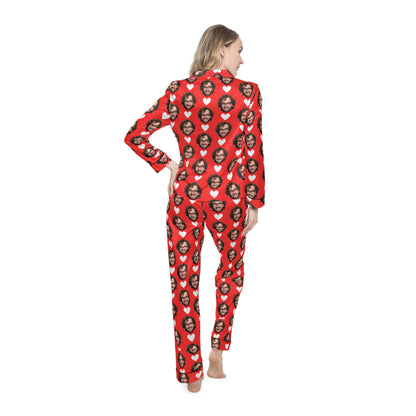 Patrón Cara con Corazones | Pijama Personalizada con Foto para Hombre y Mujer | Regalo Romántico para Parejas, San Valentín y Aniversarios