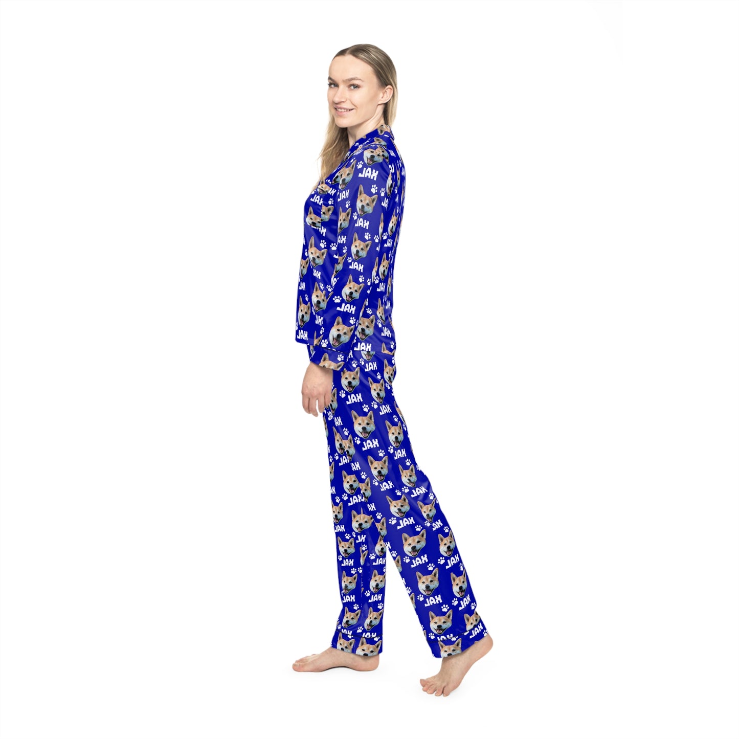 Patrón Cara de Mascota con Nombre | Pijama Personalizada con Foto de Perro o Gato para Hombre y Mujer | Regalo Único para Amantes de las Mascotas