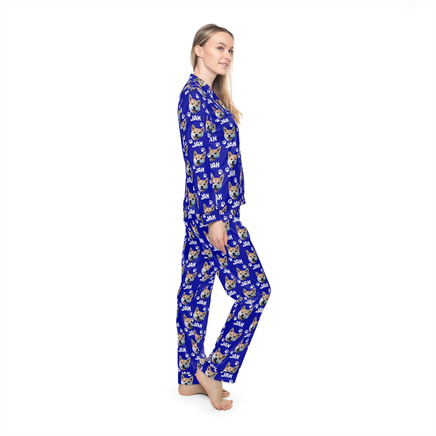 Patrón Cara de Mascota con Nombre | Pijama Personalizada con Foto de Perro o Gato para Hombre y Mujer | Regalo Único para Amantes de las Mascotas
