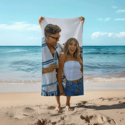 Imagen Completa | Toalla Personalizada con Cara o Foto | Regalo Original para Hombre, Mujer, Novio, Novia, Mamá, Papá, Amigos | Playa, Baño, Gimnasio