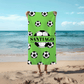 Nombre Personalizado | Toalla con Balones de Fútbol | Regalo para Niños, Niñas y Amantes del Fútbol | Playa, Piscina, Baño