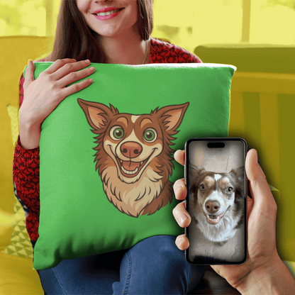 Caricatura con Foto | Cojín Personalizado estilo Caricatura para Novio, Novia, Mujer, Hombre, Mamá, Papá, Hermanos, Amigos | Regalo para Mujeres, Esposa, Ella, Hombres, Esposo, Él, Novio