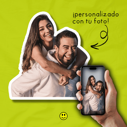 Imán Personalizado Sin Fondo | Imán con Foto de Cara con Corte al Borde | Regalo Divertido y Único para Refrigerador, Hecho a Mano para Amigos, Parejas, Mascotas, Familia, Novios