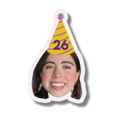 Imán Personalizado Cumpleaños | Imán con Foto de Cara con Corte al Borde | Regalo Divertido y Único para Refrigerador, Hecho a Mano para Amigos, Parejas, Mascotas, Familia, Novios