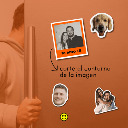 Imán Personalizado Foto | Imán con Foto de Cara con Corte al Borde | Regalo Divertido y Único para Refrigerador, Hecho a Mano para Amigos, Parejas, Mascotas, Familia, Novios