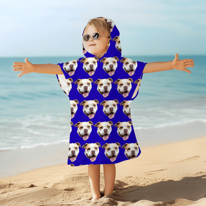 Poncho Toalla Personalizado para Niños con Foto o Nombre | Regalo Divertido para Playa, Alberca, Vacaciones, Cumpleaños y Más