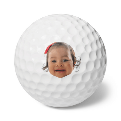 Caras en Pelotas de Golf Set de 6 Pelotas | Pelotas Personalizadas con Foto para Golfistas, Novio, Esposo, Papá, Amigos | Regalo Divertido para Él, Hombres, Golf Lovers