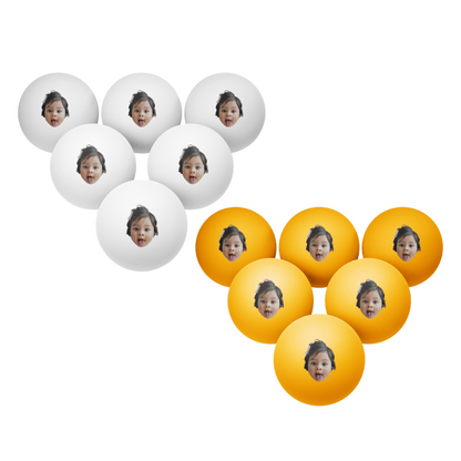 Caras en Pelotas de Ping Pong | Pelotas Personalizadas con Foto para Novio, Novia, Papá, Amigos | Regalo Divertido para Él, Ella, Hombres y Mujeres